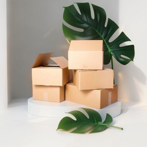 Hộp carton 28x17x7cm nắp đối, 3 lớp, sóng B, mặt nâu đáy mộc