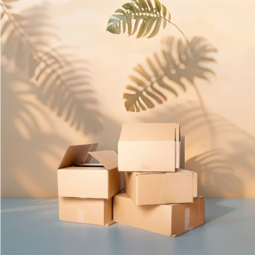 Hộp carton 28x18x12cm nắp đối, 3 lớp, sóng B, mặt nâu đáy mộc