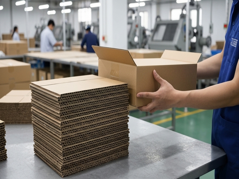 Hộp carton 28x20x8cm nắp đối 3 lớp trong ngành thực phẩm