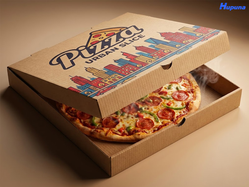 Hộp giấy đựng bánh pizza của thương hiệu Urban Slice