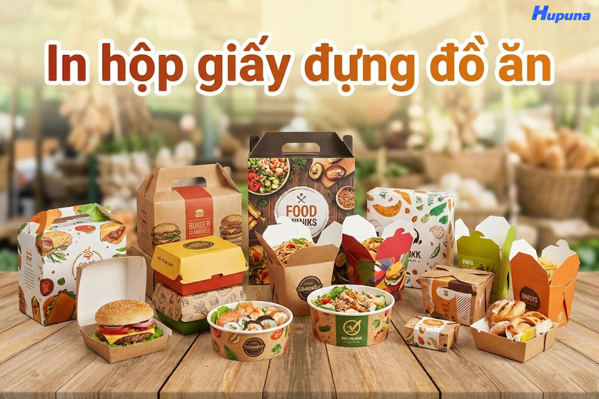 In hộp giấy đựng đồ ăn
