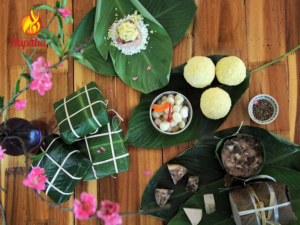 món ăn ngày tết, mâm cơm ngày tết, mâm cỗ ngày tết, món chay ngày tết, bánh chưng, bánh tét