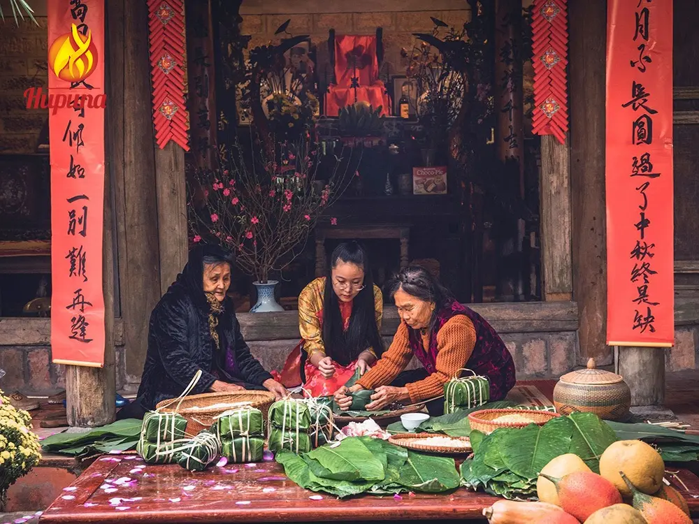 cây nêu ngày tết, cắm hoa ngày tết, mâm cơm ngày tết, mâm cỗ ngày tết, các món ăn ngày tết, ngày tết việt nam