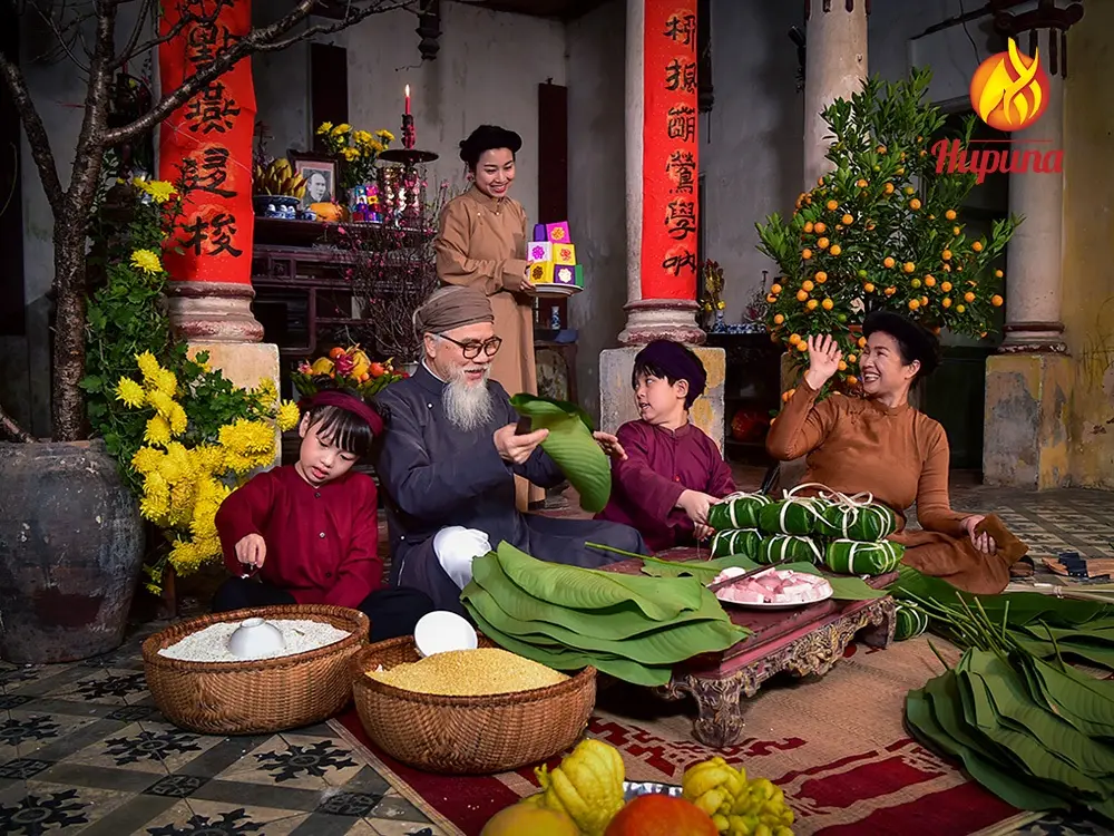 cây nêu ngày tết, cắm hoa ngày tết, mâm cơm ngày tết, mâm cỗ ngày tết, các món ăn ngày tết, ngày tết việt nam