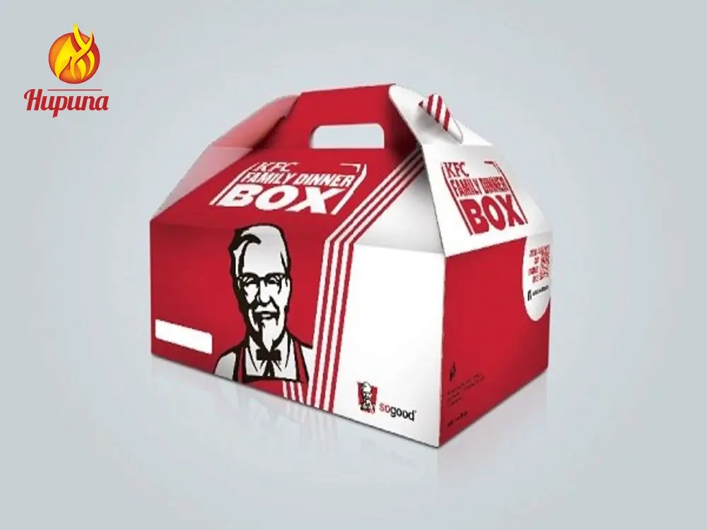 Hộp giấy đựng gà rán có quai xách