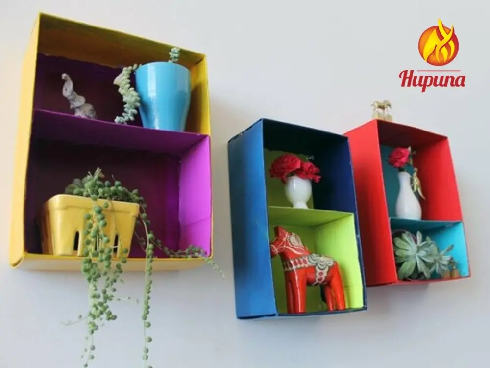 Làm giá để đồ treo tường từ thùng giấy cũ