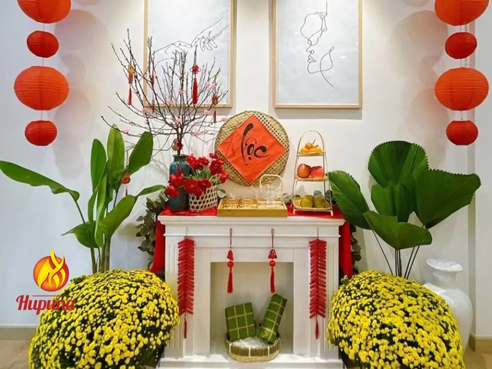 Trang trí Tết văn phòng bằng hoa