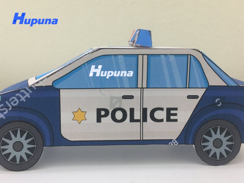 Ô tô cảnh sát bằng giấy carton