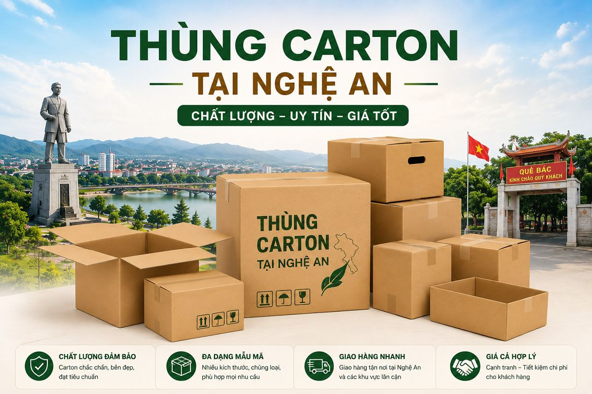 Thùng carton tại Nghệ An – Giải pháp tối ưu cho mọi nhu cầu