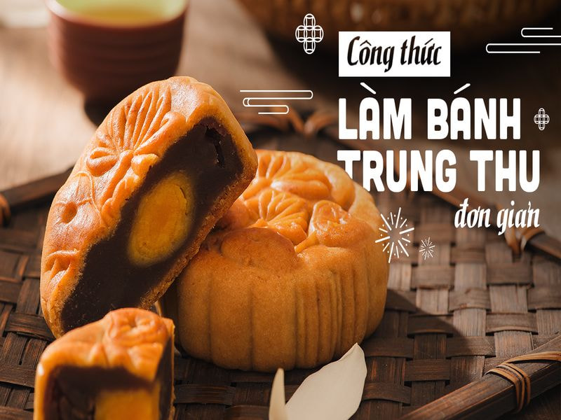 Cách làm bánh Trung thu nướng nhân đậu xanh thơm ngon với nồi chiên không dầu