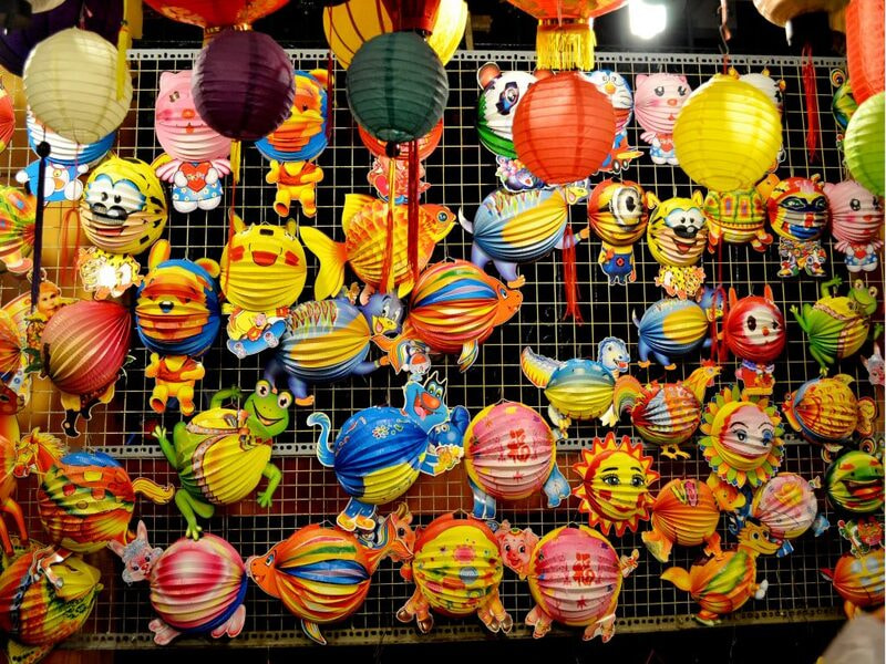 Lồng đèn giấy nhún (đèn xếp)