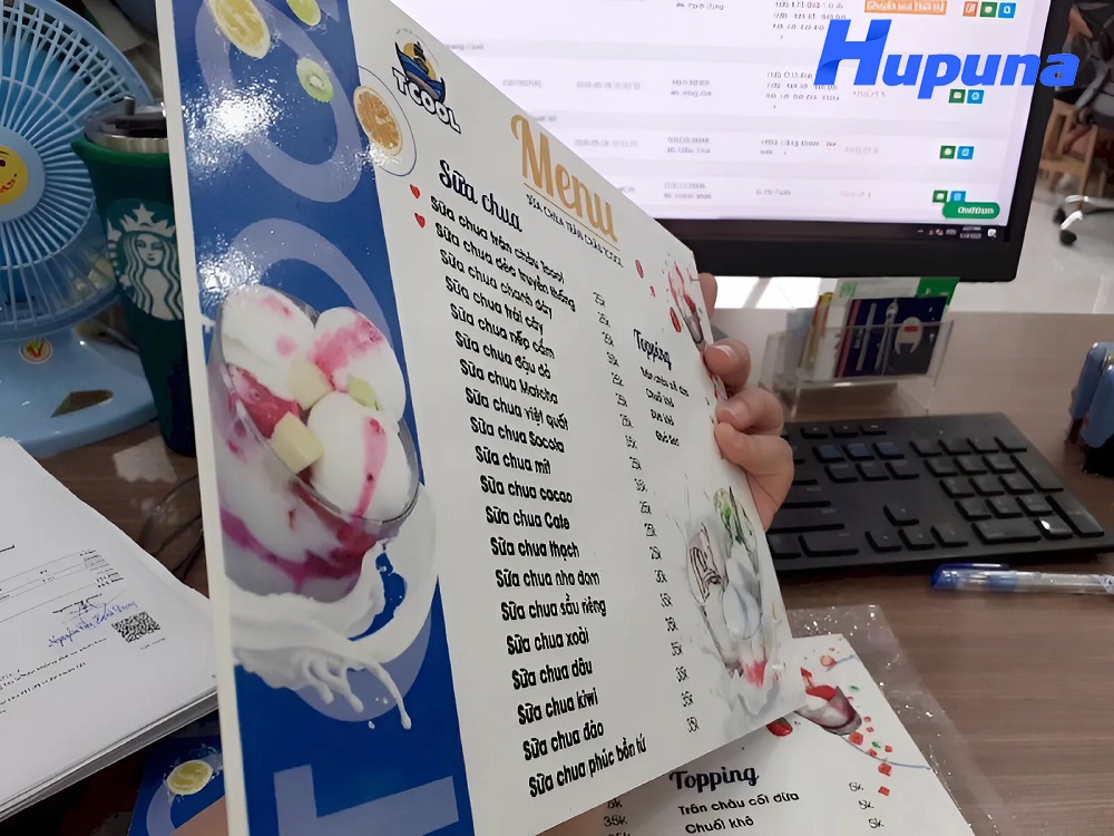 Menu từ tấm formex