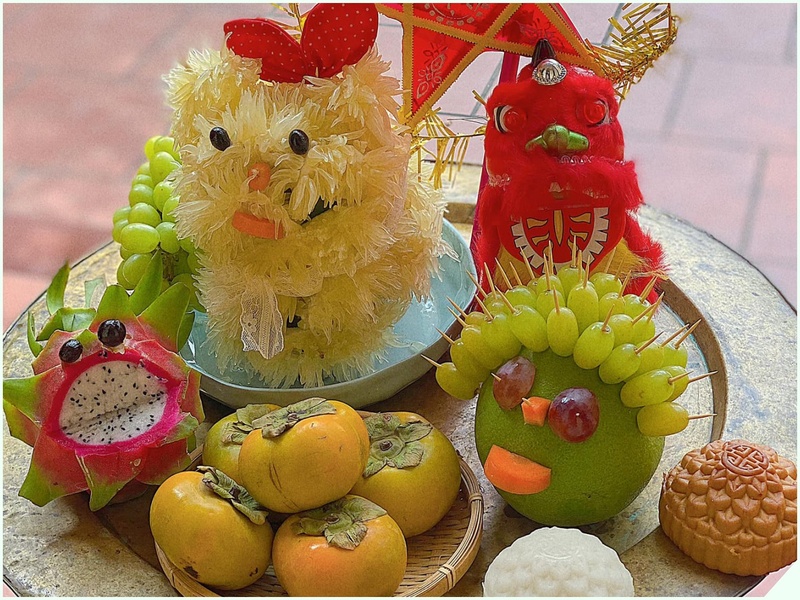 Mâm cỗ Trung thu miền Trung mộc mạc, đơn sơ
