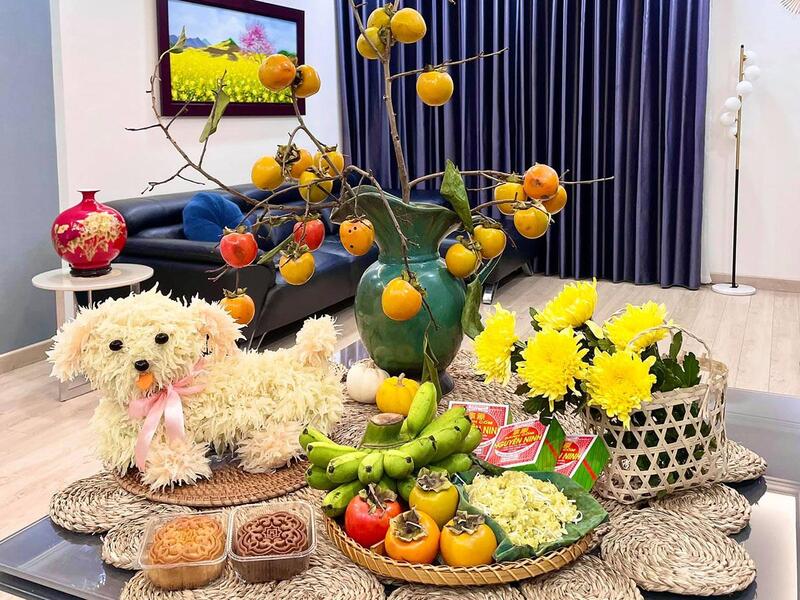 Mâm cỗ Trung thu miền Trung mộc mạc, đơn sơ
