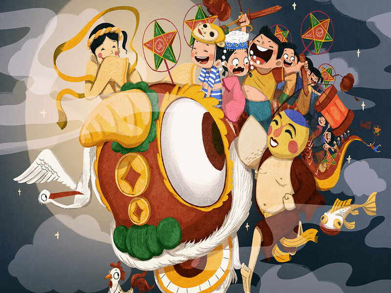 Xem biểu diễn múa lân