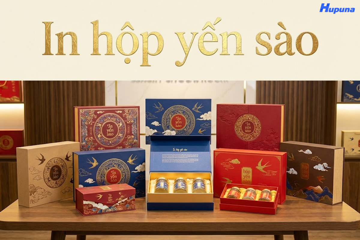 In hộp yến sào