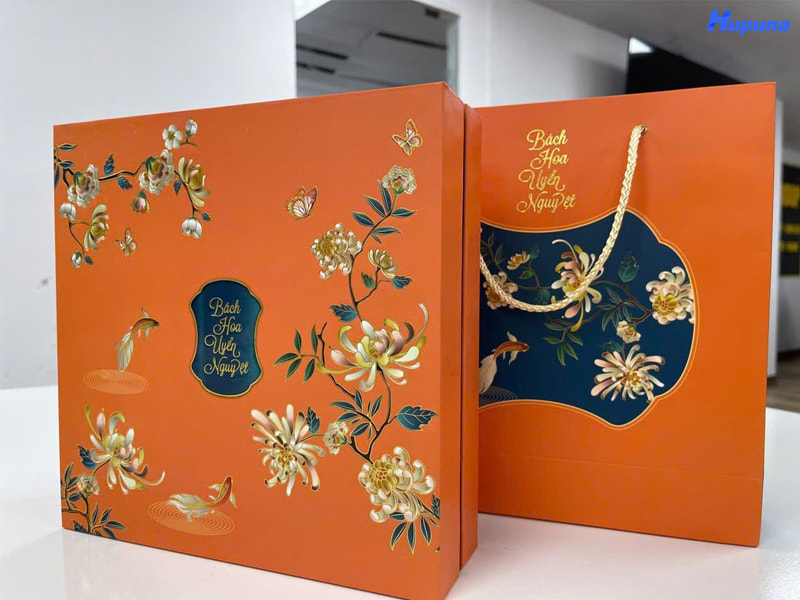Hộp carton lạnh đựng bánh trung thu Bách Hoa Uyển Nguyệt