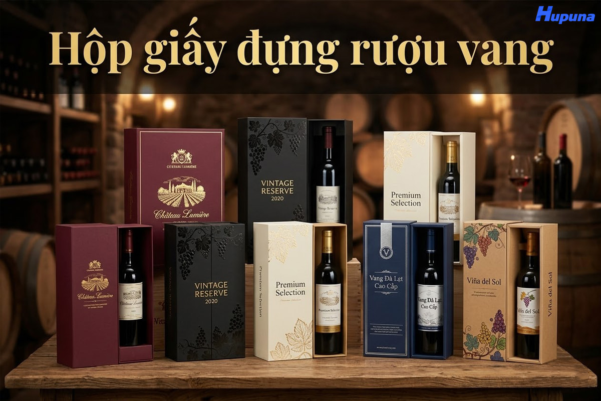 Hộp giấy đựng rượu vang