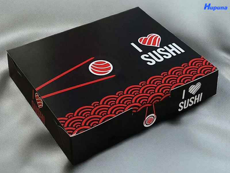 Hộp giấy mềm hình vuông đựng sushi