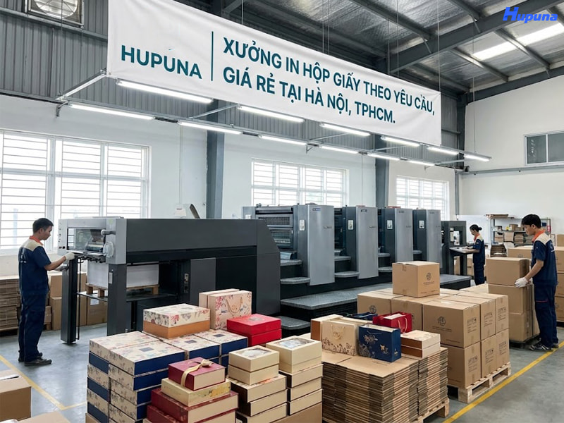 Hupuna là xưởng in hộp giấy theo yêu cầu, giá rẻ tại Hà Nội, TPHCM