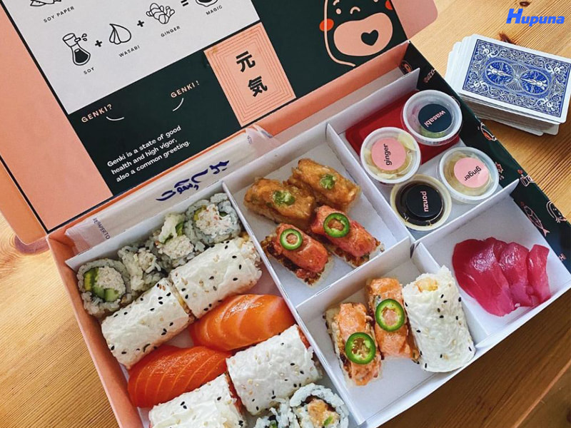 Hupuna là xưởng sản xuất hộp giấy đựng sushi, sashimi uy tín