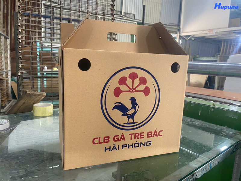 Hộp carton in flexo CLB Gà Tre Bắc