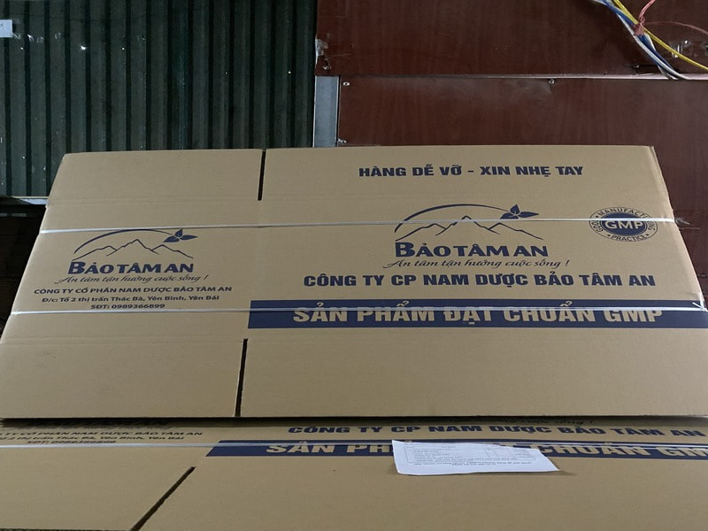 Thùng carton in lụa đựng dược phẩm Bảo Tâm An