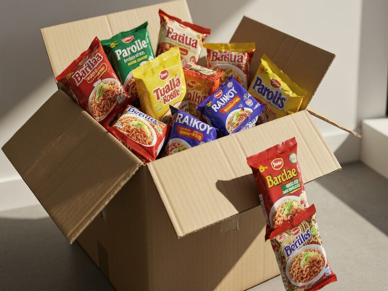 Các loại thùng carton đựng mì tôm phổ biến