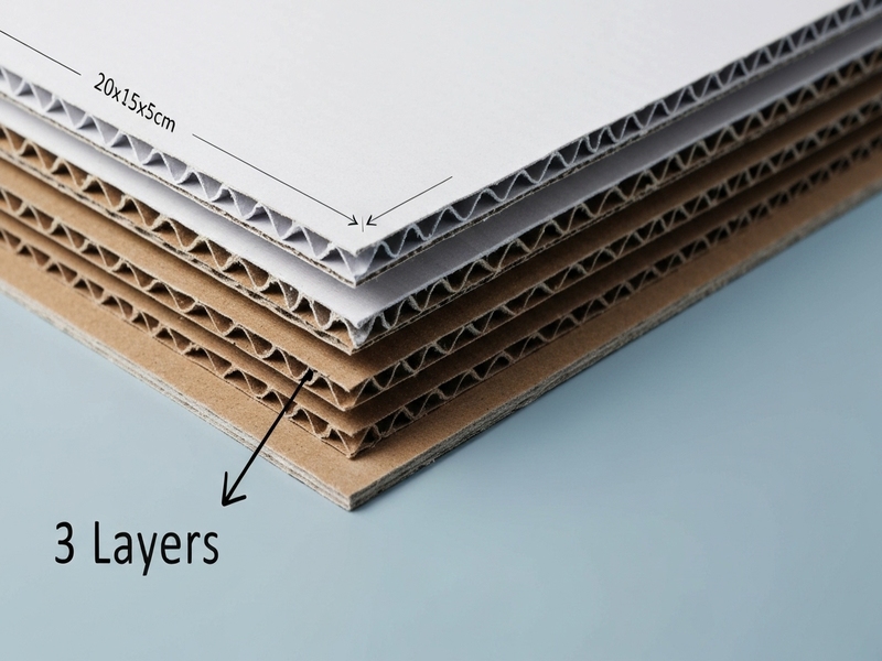 Hộp carton 20x15x5cm nắp gài 3 lớp trắng nâu