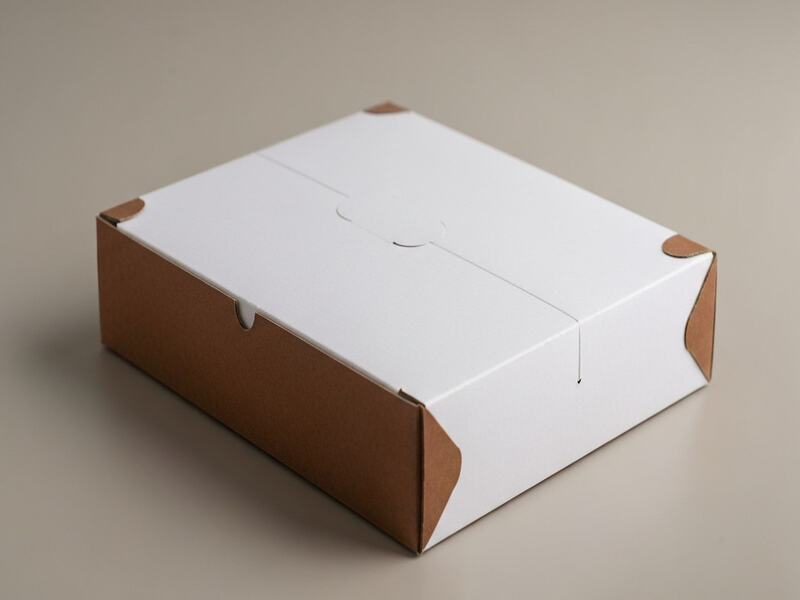 Hộp carton 30x21x7.5cm nắp gài 3 lớp trắng nâu