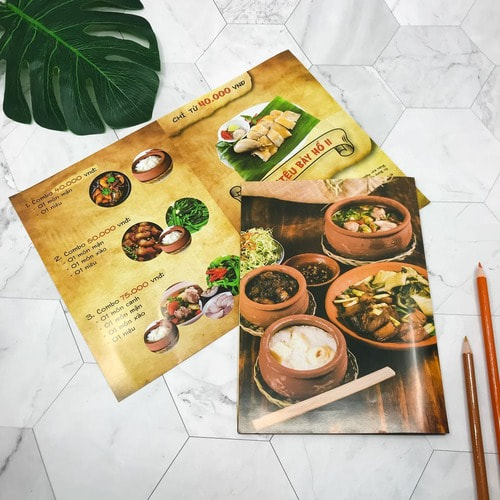 In menu giấy
