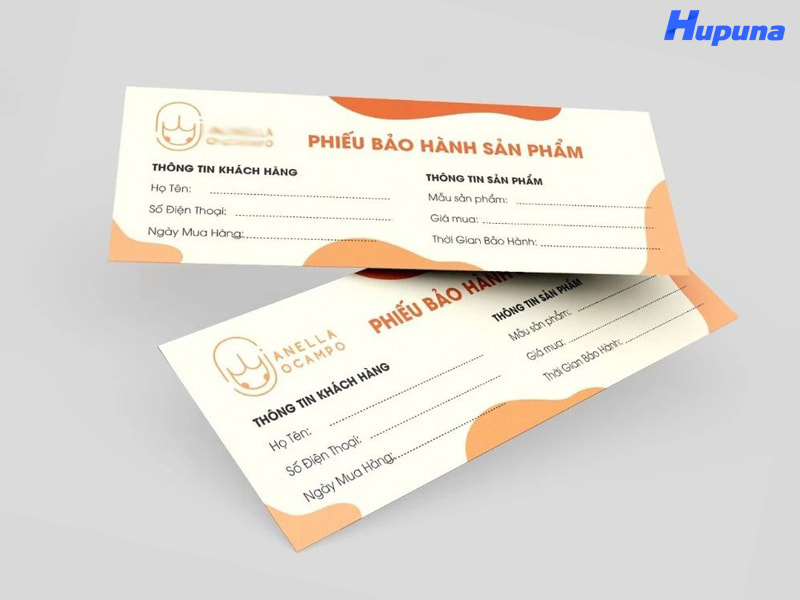 In phiếu bảo hành dịch vụ Spa, thẩm mỹ viện