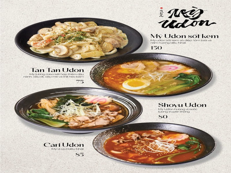 Kích thước in menu giấy thông dụng