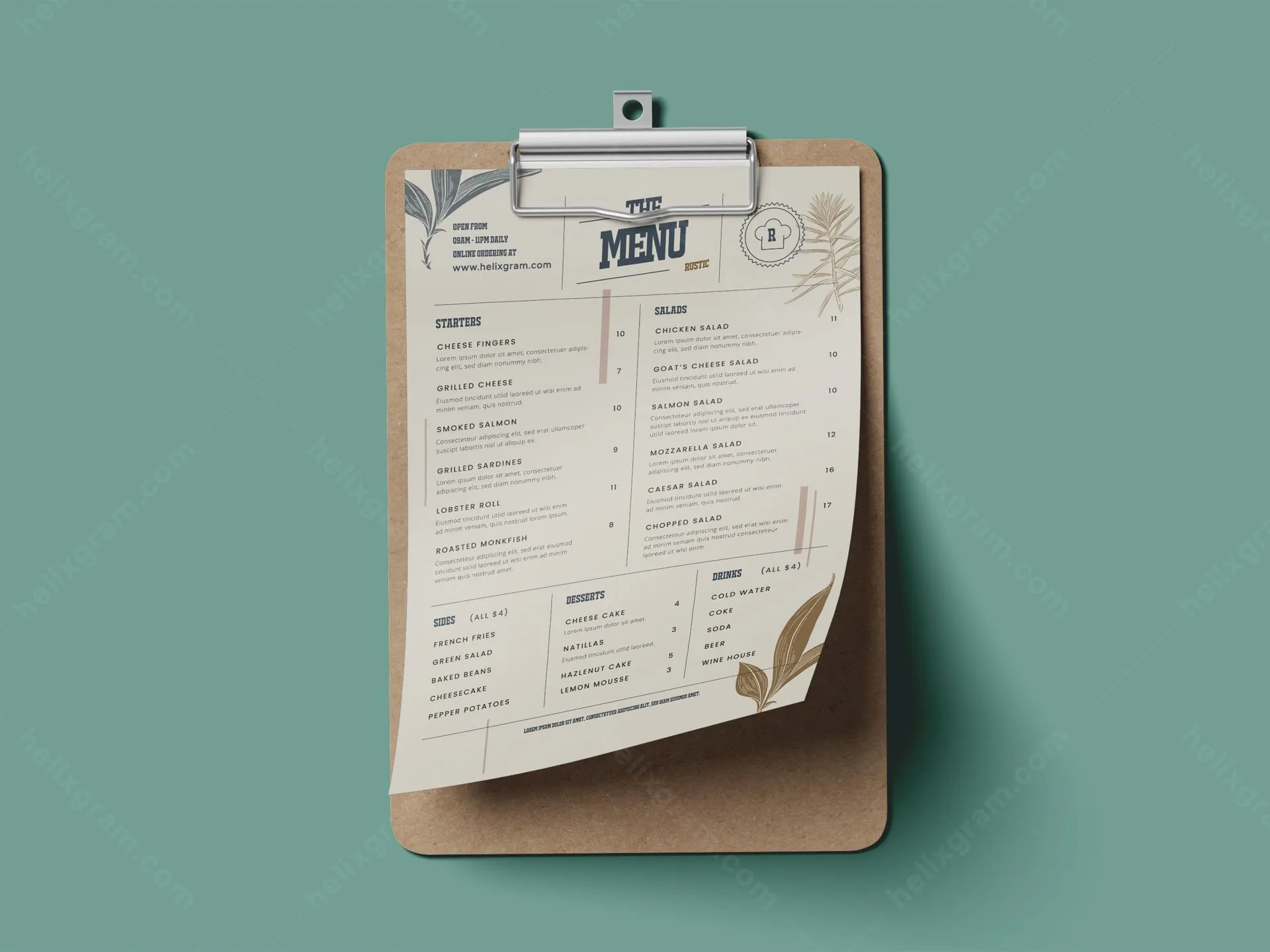 Menu giấy