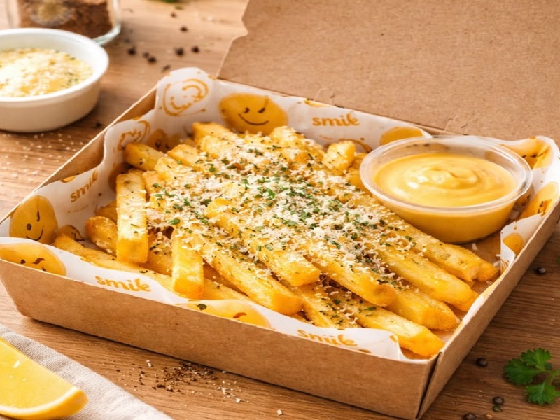 Khay giấy Kraft đựng thức ăn nhanh