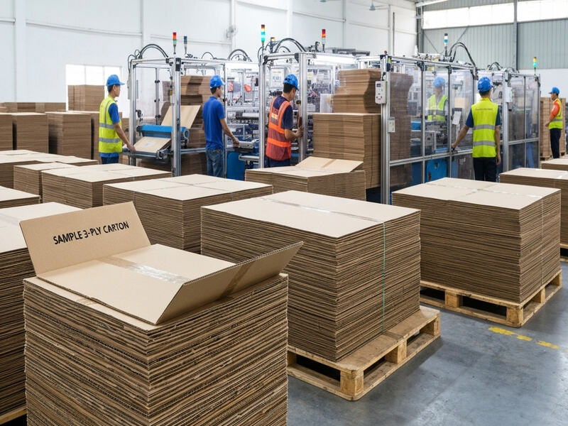 Quy trình sản xuất hộp carton số lượng lớn tại Hupuna