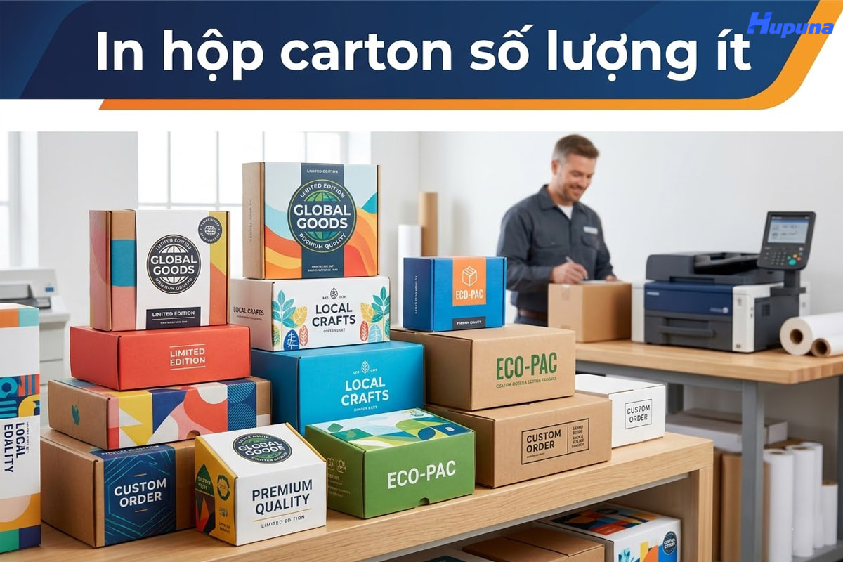 In hộp carton số lượng ít
