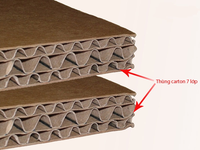 Cấu tạo của hộp carton 7 lớp