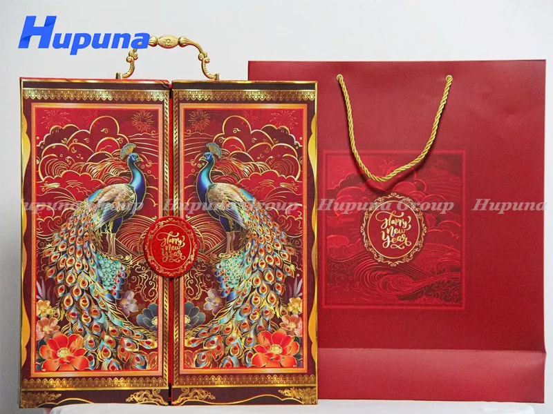 Điểm nổi bật của mẫu hộp đựng quà tết Công Tài Lộc