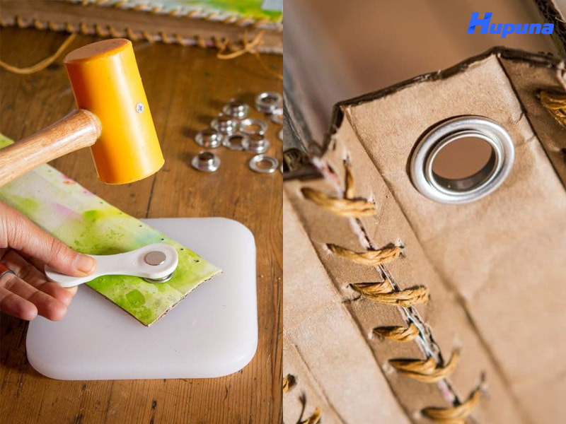 Đục lỗ để xỏ dây đeo túi xách