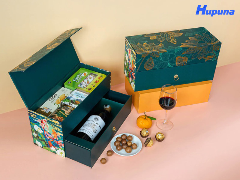 Hộp quà tết hai tầng nam châm