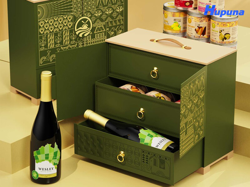 Hộp quà tết hai tầng ngăn kéo