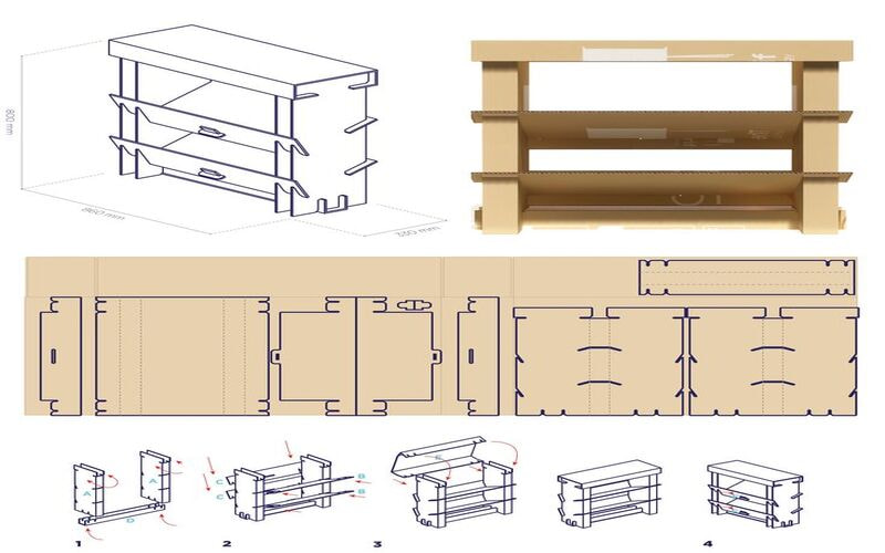Hướng dẫn làm các mẫu kệ giày bằng thùng giấy tự chế