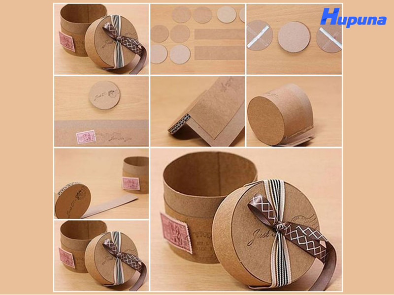 Làm hộp quà bằng bìa carton hình tròn