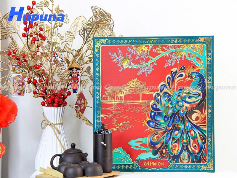 Mẫu hộp đựng quà tết Công Tài Lộc nam châm