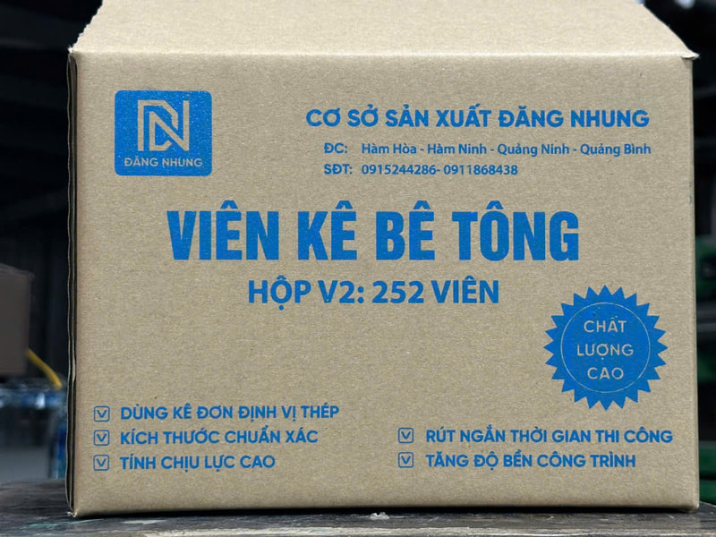Thùng carton in flexo đựng con kê bê tông