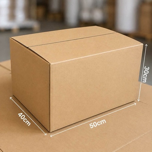 Thùng giấy carton đóng hàng nắp đối size 50x40x30cm