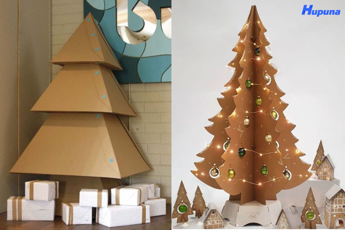 Cách làm cây thông Noel bằng bìa carton đơn giản tại nhà