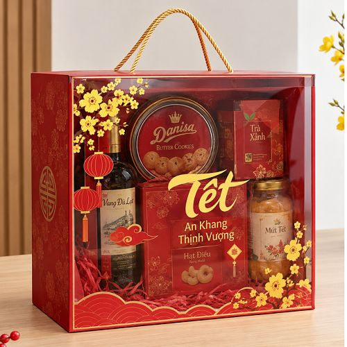 Hộp đựng quà Tết bóng kính