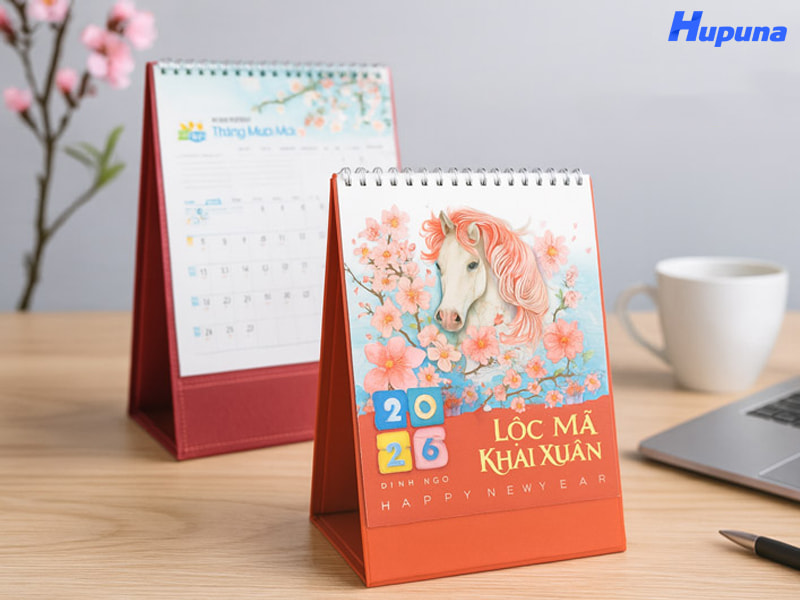 Hupuna chuyên thiết kế và in lịch Tết 2026